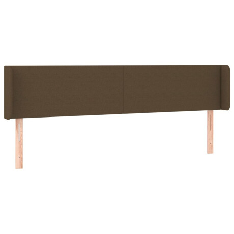 vidaXL Hoofdbord met randen 163x16x78/88 cm stof donkerbruin afbeelding2 - 1