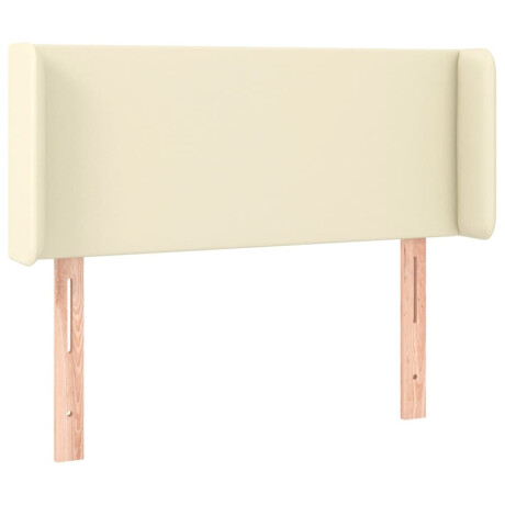 vidaXL Hoofdbord met randen 83x16x78/88 cm kunstleer crèmekleurig afbeelding2 - 1