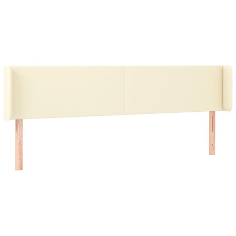 vidaXL Hoofdbord met randen 163x16x78/88 cm kunstleer crèmekleurig afbeelding2 - 1