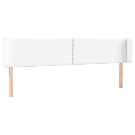 vidaXL Hoofdbord met randen 163x16x78/88 cm kunstleer wit afbeelding2 - 1