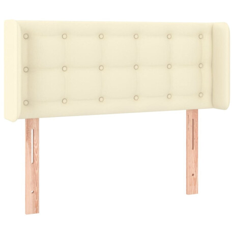 vidaXL Hoofdbord met randen 93x16x78/88 cm kunstleer crèmekleurig afbeelding2 - 1