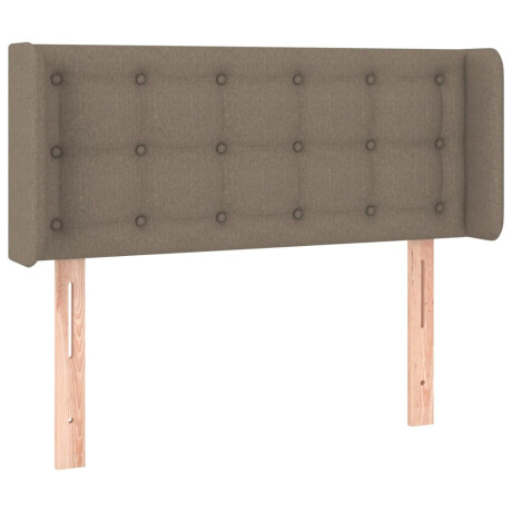 vidaXL Hoofdbord met randen 93x16x78/88 cm stof taupe afbeelding2 - 1