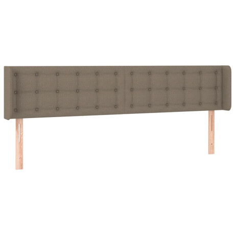 vidaXL Hoofdbord met randen 183x16x78/88 cm stof taupe afbeelding2 - 1