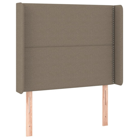 vidaXL Hoofdbord met randen 103x16x118/128 cm stof taupe afbeelding2 - 1