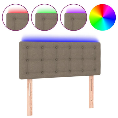 vidaXL Hoofdbord LED 80x5x78/88 cm stof taupe afbeelding2 - 1