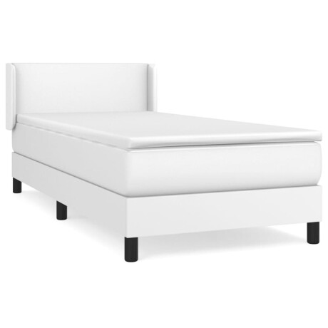 vidaXL Boxspring met matras kunstleer wit 80x200 cm afbeelding2 - 1