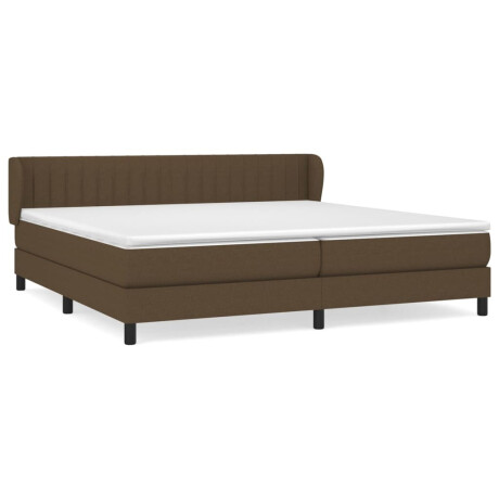 vidaXL Boxspring met matras stof donkerbruin 200x200 cm afbeelding2 - 1