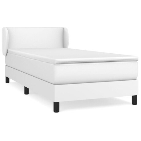 vidaXL Boxspring met matras kunstleer wit 80x200 cm afbeelding2 - 1