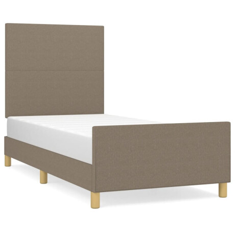 vidaXL Bedframe zonder matras 90x190 cm stof taupe afbeelding2 - 1