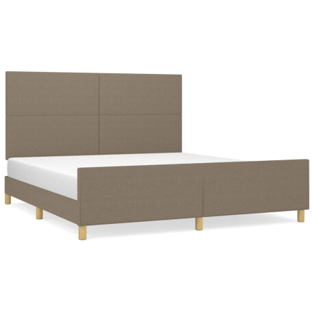 vidaXL Bedframe zonder matras stof taupe 180x200 cm afbeelding2 - 1
