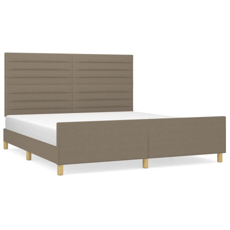 vidaXL Bedframe zonder matras stof taupe 180x200 cm afbeelding2 - 1