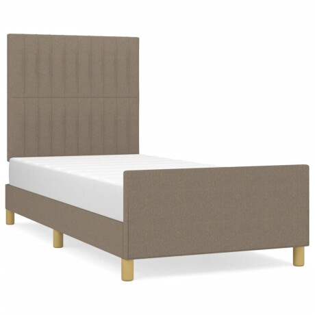 vidaXL Bedframe zonder matras 80x200 cm stof taupe afbeelding2 - 1