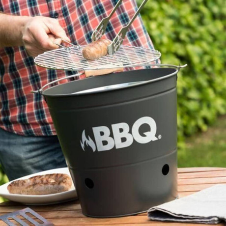 ProGarden Barbecue-emmer BBQ 26 cm matzwart afbeelding2 - 1