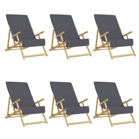 vidaXL Strandhanddoeken 6 st 400 g/m² 60x135 cm stof antracietkleurig afbeelding2 - 1