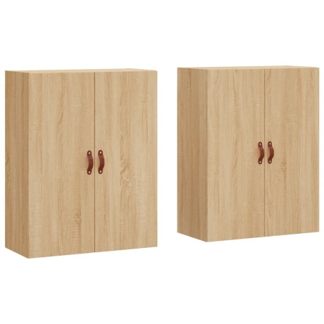 vidaXL Hangkasten 2 st 69,5x34x90 cm sonoma eikenkleurig afbeelding2 - 1