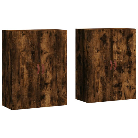 vidaXL Hangkasten 2 st 69,5x34x90 cm gerookt eikenkleurig afbeelding2 - 1