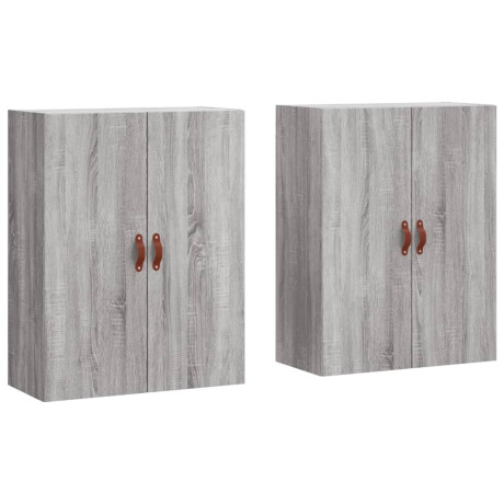vidaXL Hangkasten 2 st 69,5x34x90 cm grijs sonoma eikenkleurig afbeelding2 - 1