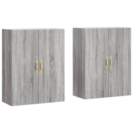vidaXL Hangkasten 2 st 69,5x34x90 cm grijs sonoma eikenkleurig afbeelding2 - 1