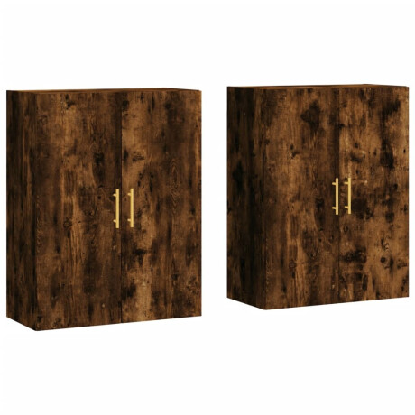 vidaXL Hangkasten 2 st 69,5x34x90 cm gerookt eikenkleurig afbeelding2 - 1