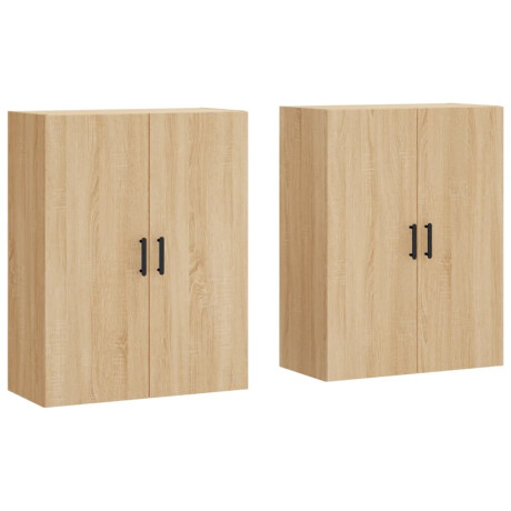 vidaXL Hangkasten 2 st 69,5x34x90 cm sonoma eikenkleurig afbeelding2 - 1