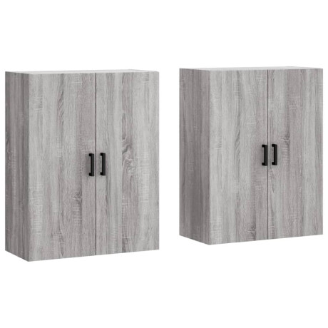 vidaXL Hangkasten 2 st 69,5x34x90 cm grijs sonoma eikenkleurig afbeelding2 - 1
