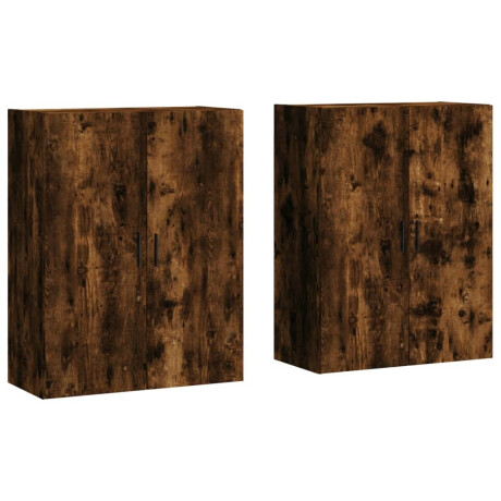 vidaXL Hangkasten 2 st 69,5x34x90 cm gerookt eikenkleurig afbeelding2 - 1