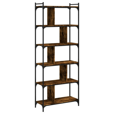 vidaXL Boekenkast 6-laags 76x32x192 cm bewerkt hout gerookt eikenkleur afbeelding2 - 1