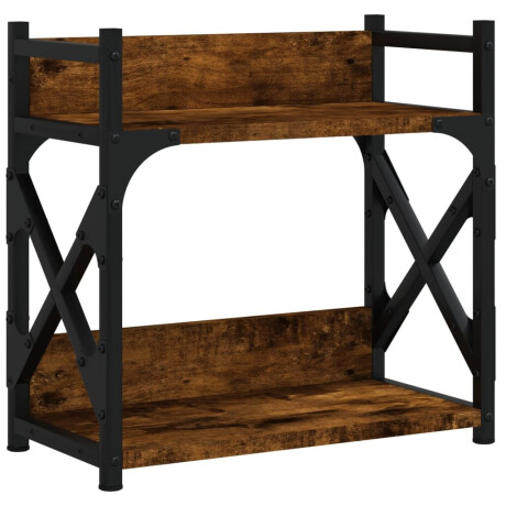 vidaXL Printerstandaard 2-laags 40x20x40 cm bewerkt hout gerookt eiken afbeelding2 - 1