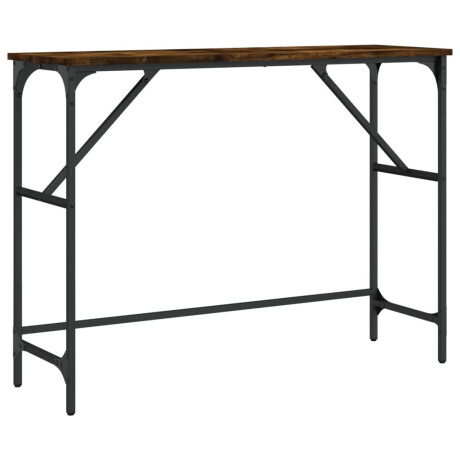 vidaXL Wandtafel 100x32x75 cm bewerkt hout gerookt eikenkleurig afbeelding2 - 1