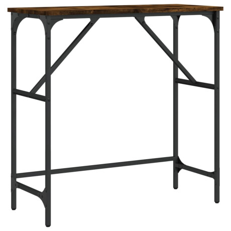vidaXL Wandtafel 75x32x75 cm bewerkt hout gerookt eikenkleurig afbeelding2 - 1