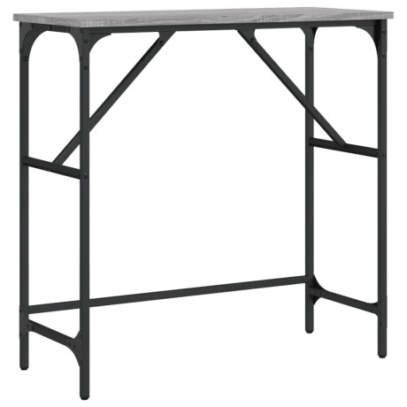 vidaXL Wandtafel 75x32x75 cm bewerkt hout grijs sonoma eikenkleurig afbeelding2 - 1