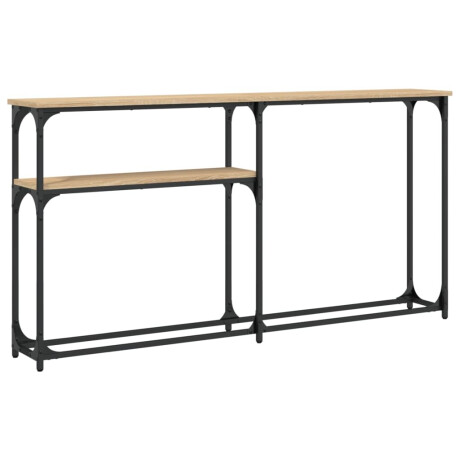 vidaXL Wandtafel 145x22,5x75 cm bewerkt hout sonoma eikenkleurig afbeelding2 - 1