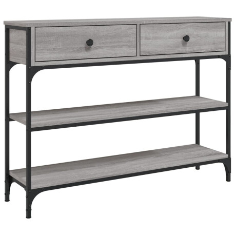 vidaXL Wandtafel 100x25x75 cm bewerkt hout grijs sonoma eikenkleurig afbeelding2 - 1