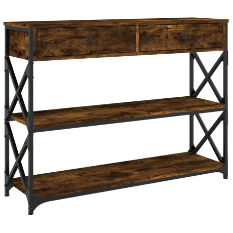 vidaXL Wandtafel 100x28x75 cm bewerkt hout gerookt eikenkleurig afbeelding2 - 1