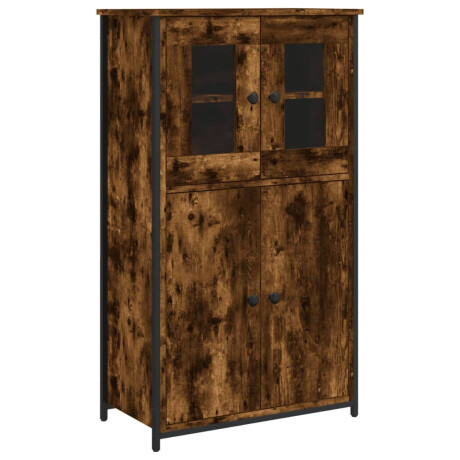vidaXL Hoge kast 62x32x106,5 cm bewerkt hout gerookt eikenkleurig afbeelding2 - 1