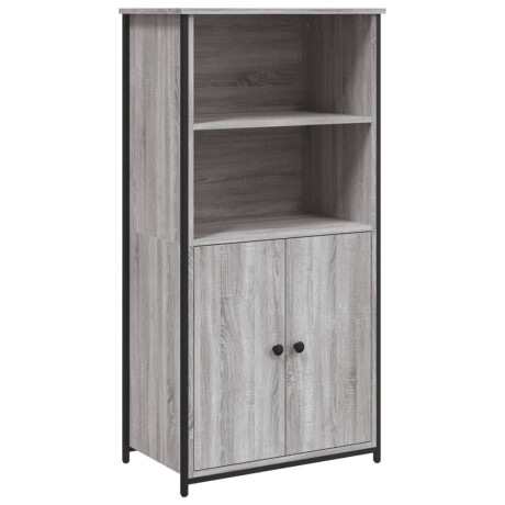 vidaXL Hoge kast 62x36x121,5 cm bewerkt hout grijs sonoma afbeelding2 - 1