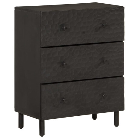 vidaXL Bijzetkast 60x33x75 cm massief mangohout zwart afbeelding2 - 1