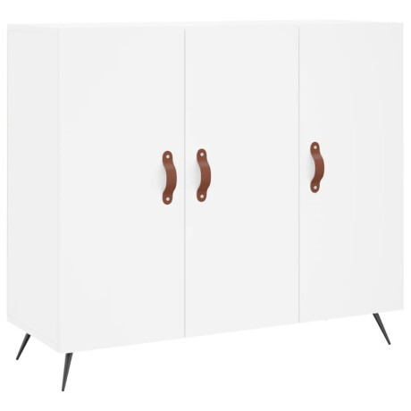 vidaXL Dressoir 90x34x80 cm bewerkt hout wit afbeelding2 - 1