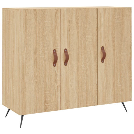 vidaXL Dressoir 90x34x80 cm bewerkt hout sonoma eikenkleurig afbeelding2 - 1