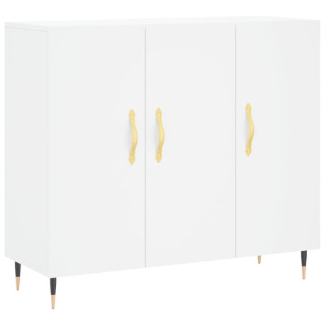 vidaXL Dressoir 90x34x80 cm bewerkt hout wit afbeelding2 - 1