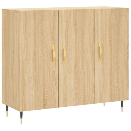 vidaXL Dressoir 90x34x80 cm bewerkt hout sonoma eikenkleurig afbeelding2 - 1