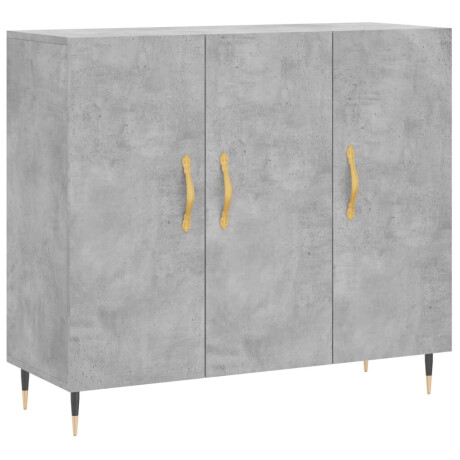 vidaXL Dressoir 90x34x80 cm bewerkt hout betongrijs afbeelding2 - 1