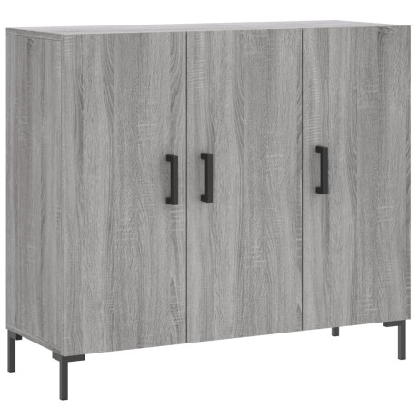 vidaXL Dressoir 90x34x80 cm bewerkt hout grijs sonoma eikenkleurig afbeelding2 - 1