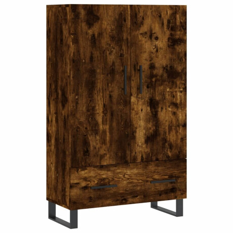 vidaXL Hoge kast 69,5x31x115 cm bewerkt hout gerookt eikenkleurig afbeelding2 - 1