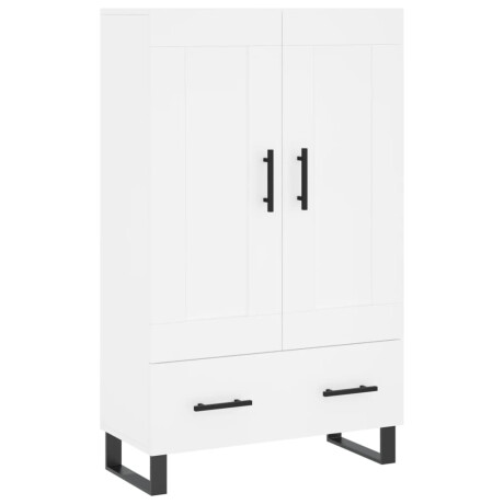 vidaXL Hoge kast 69,5x31x115 cm bewerkt hout wit afbeelding2 - 1