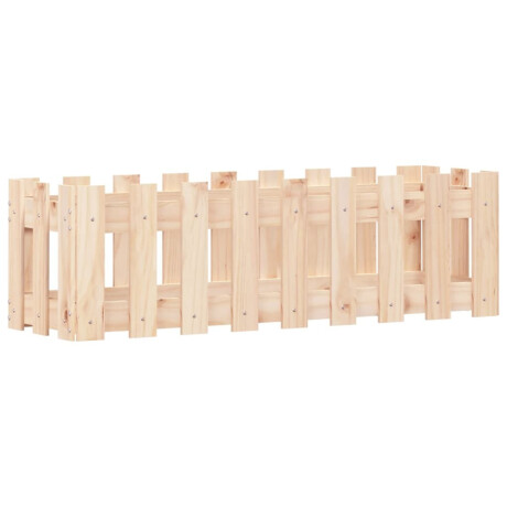 vidaXL Plantenbak verhoogd met hekontwerp 100x30x30 cm grenenhout afbeelding2 - 1