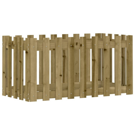 vidaXL Plantenbak verhoogd hekontwerp 100x50x50 cm geïmpregneerd hout afbeelding2 - 1