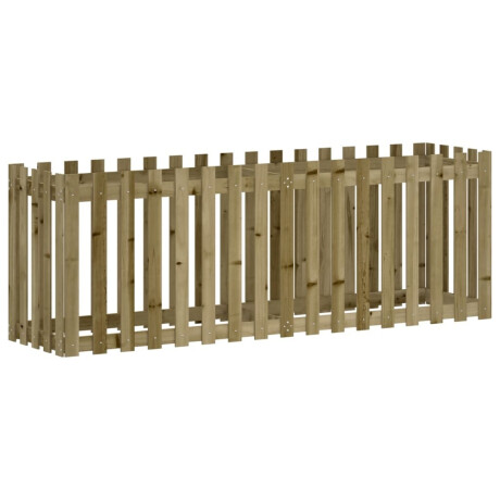 vidaXL Plantenbak verhoogd hekontwerp 200x50x70 cm geïmpregneerd hout afbeelding2 - 1