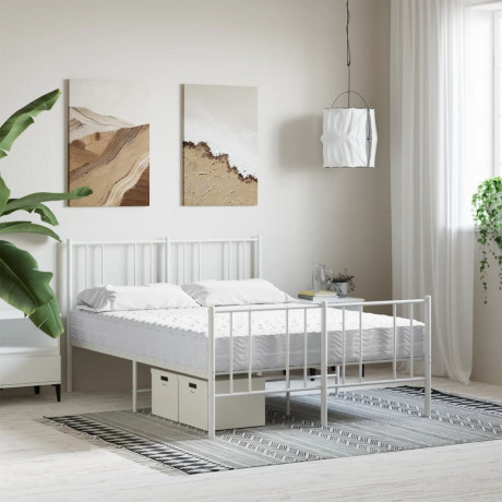vidaXL Schuimmatras hardheid H2 H3 140x190 cm wit afbeelding2 - 1
