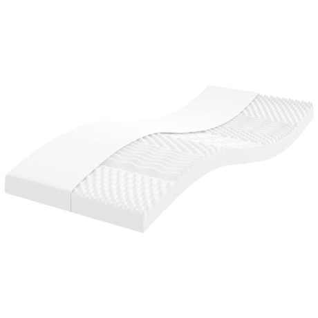 vidaXL Schuimmatrassen 2 st 7 zones hardheid 20 ILD 90x190 cm wit afbeelding2 - 1